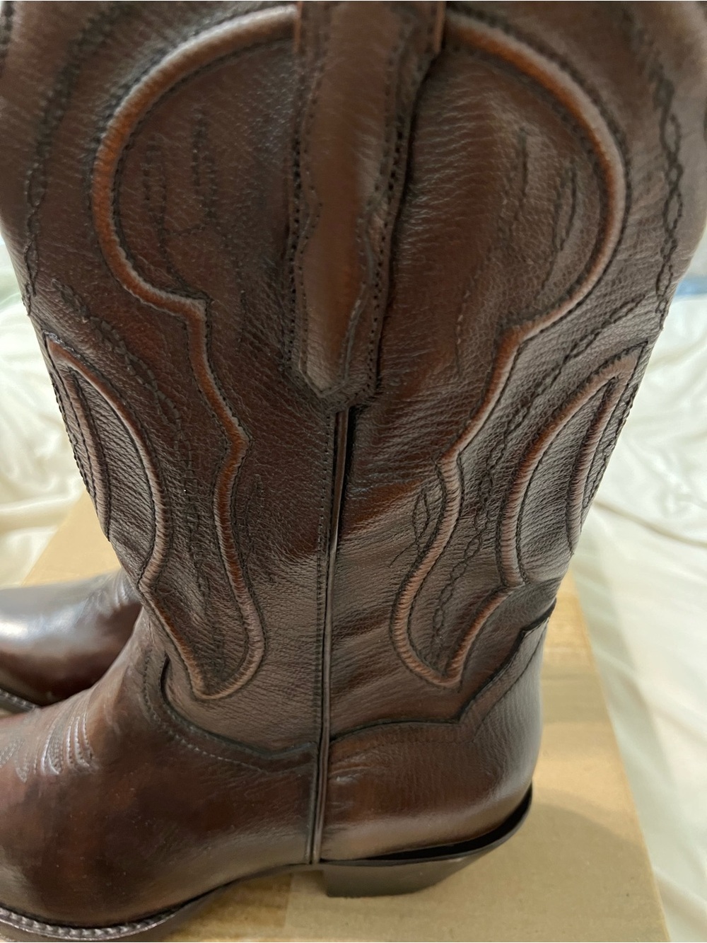 Dan Post 11” Mataya Style DP4323 Brown Leather Western Heeled Cowboy Boots - Picture 9 of 13